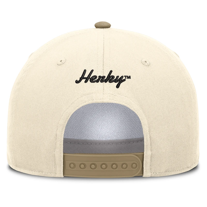 Casquette unisexe Nike Iowa Hawkeyes Legacy Rise, coloris naturel/beige, ajustable
