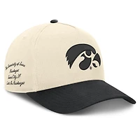 Unisex Nike  Natural/Black Iowa Hawkeyes Campus Prep Rise Adjustable Hat