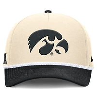 Unisex Nike Natural Iowa Hawkeyes 2026 Primetime Natural 5-Panel Rope 2-Tone Rise Hat