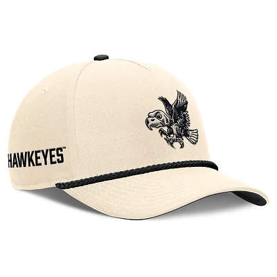 Unisex Nike  Natural Iowa Hawkeyes Legacy Vintage Rope Rise Adjustable Hat