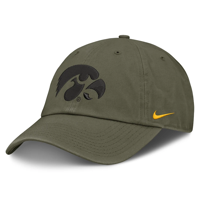 Casquette unisexe Nike Olive Iowa Hawkeyes Primetime Club ajustable