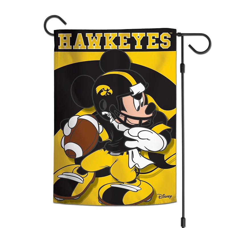 WinCraft Iowa Hawkeyes 12" x 18" Drapeau de jardin d'équipe double face