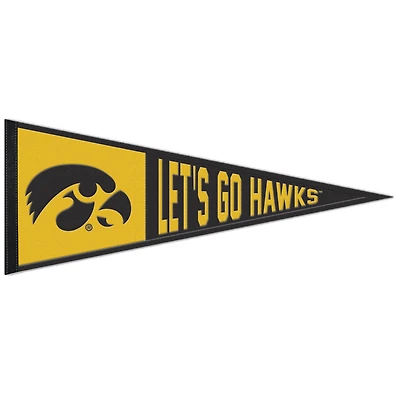 WinCraft Iowa Hawkeyes Fanion à slogan 13" x 32"
