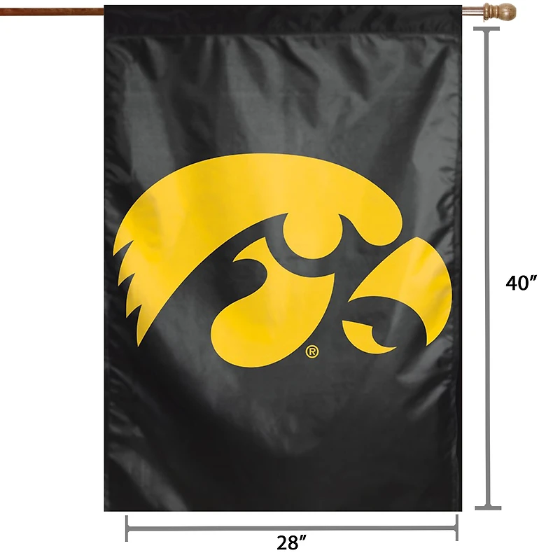 WinCraft Iowa Hawkeyes 28" x 40" Big Logo Bannière verticale simple face