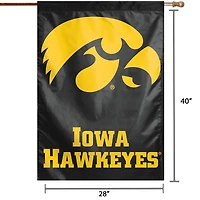 Bannière verticale simple face WinCraft Iowa Hawkeyes 28" x 40"