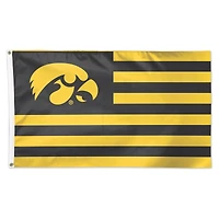 Drapeau patriotique simple face WinCraft Iowa Hawkeyes 3' x 5'