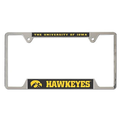 WinCraft  Iowa Hawkeyes Chrome Plated Metal License Plate Frame