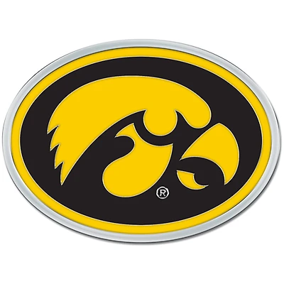 WinCraft Iowa Hawkeyes Colored Chrome Auto Emblem