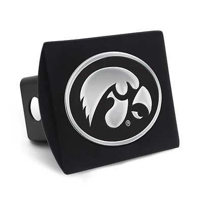 Cache-attelage WinCraft Iowa Hawkeyes Premium en métal chromé avec logo