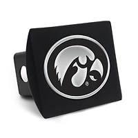 Cache-attelage WinCraft Iowa Hawkeyes Premium en métal chromé avec logo