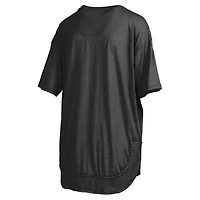 Women's Pressbox  Black Iowa Hawkeyes Poncho T-Shirt
