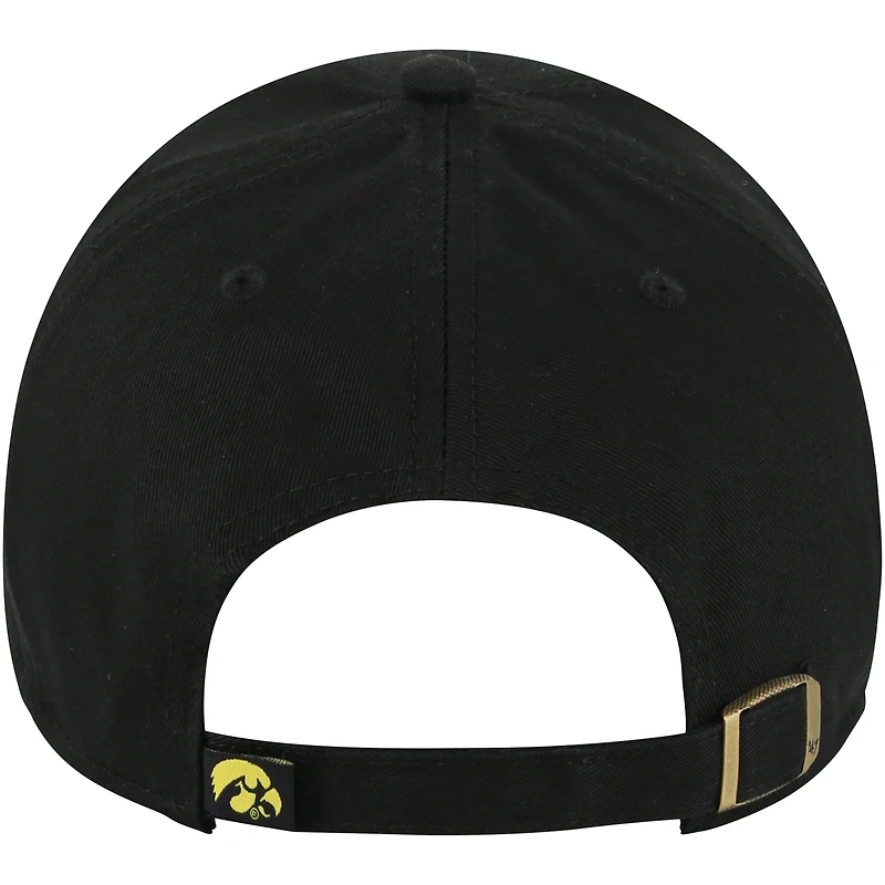 Casquette réglable '47 noire Iowa Hawkeyes Sidney Clean Up pour femmes