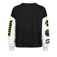 Women's '47 Black Iowa Hawkeyes Sydney Long Sleeve T-Shirt