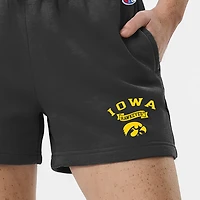 Women's Champion  Black Iowa Hawkeyes Powerblend Elastic Waist Shorts