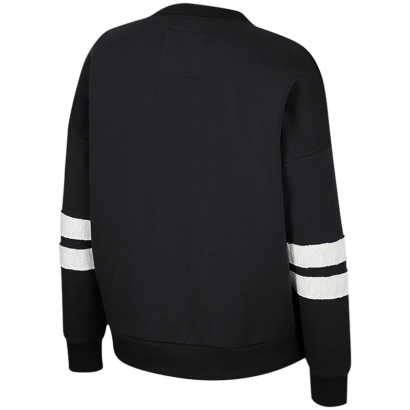 Sweat-shirt Colosseum noir Iowa Hawkeyes Perfect Date à col cranté pour femme