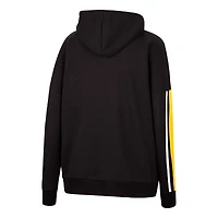 Colosseum Black Iowa Hawkeyes Serena Pull à capuche manches surdimensionnées et col en V pour femmes