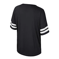Women's Colosseum  Black Iowa Hawkeyes Treasure Oversized Sequin T-Shirt