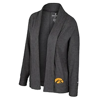 Women's Colosseum  Charcoal Iowa Hawkeyes Dash Cardigan