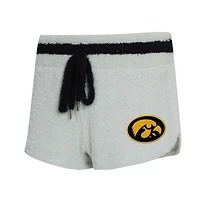 Women's Concepts Sport Gray/Black Iowa Hawkeyes Whitley Long Sleeve Hoodie Top & Shorts Set