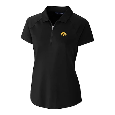 Polo Forge noir pour femme Cutter & Buck Iowa Hawkeyes