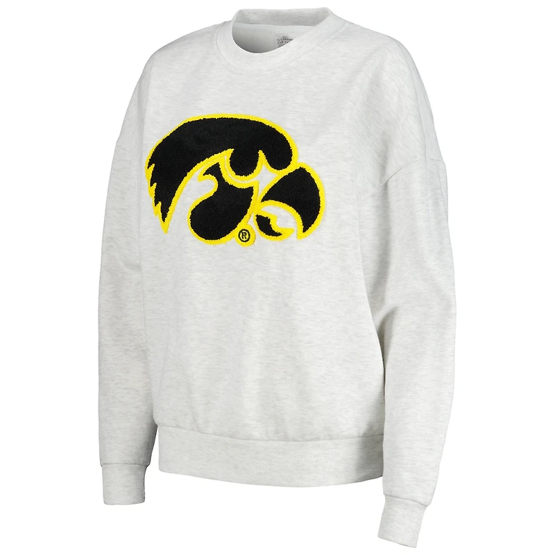 Ensemble de nuit pour femme Gameday Couture Ash Iowa Hawkeyes Team Effort sweat-shirt et short
