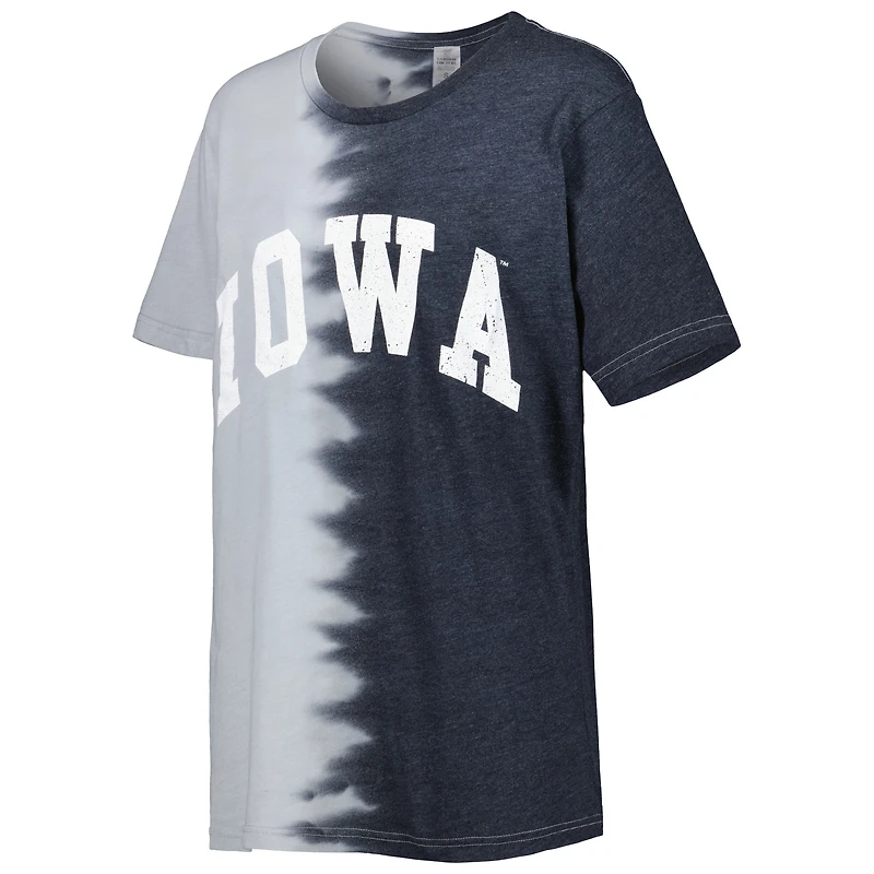 Gameday Couture T-shirt Iowa Hawkeyes noir pour femme Find Your Groove Split-Dye