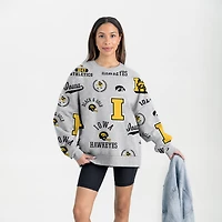 Sweat-shirt en molleton gris Gameday Couture pour femme des Iowa Hawkeyes, toujours prêt à répéter