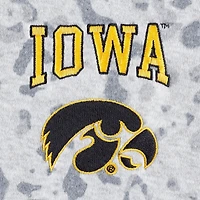 Sweat Gameday Couture gris chiné Iowa Hawkeyes léopard quart zippé pour femme