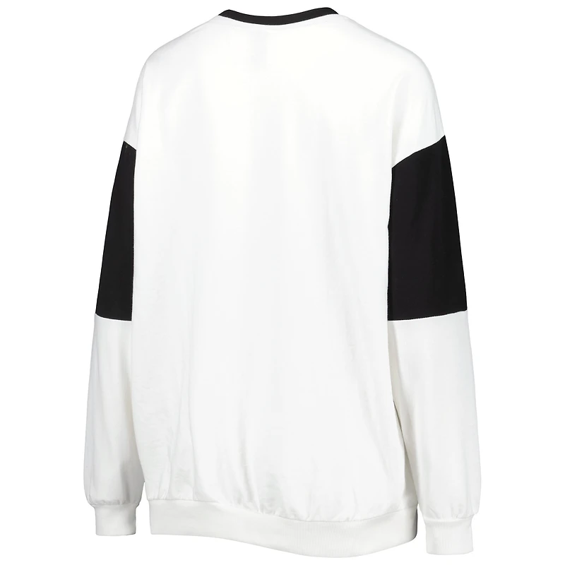 Women's Gameday Couture White Iowa Hawkeyes It's A Vibe Dolman Pullover Sweatshirt