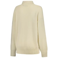 Pull Varsity surdimensionné pour femme Iowa Hawkeyes de couleur crème le jour du match