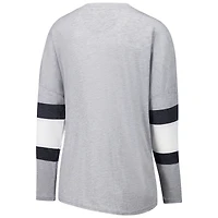 Women's  Heather Gray Iowa Hawkeyes Swell Stripe Long Sleeve T-Shirt