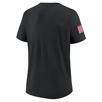T-shirt Nike Dri-FIT noir pour femme Iowa Hawkeyes 2025 Military Appreciation