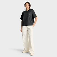 T-shirt Nike noir pour femme Iowa Hawkeyes Legacy Pocket Boxy