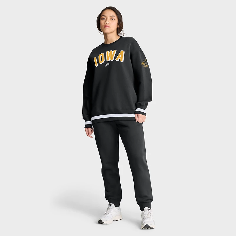Women's Nike Black Iowa Hawkeyes Oversized Legacy Phoenix Sweatshirt
