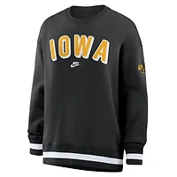 Women's Nike Black Iowa Hawkeyes Oversized Legacy Phoenix Sweatshirt