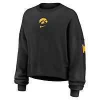 Sweat-shirt oversize Nike Iowa Hawkeyes Phoenix noir pour femme