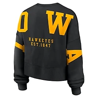 Sweat-shirt oversize Nike Iowa Hawkeyes Phoenix noir pour femme