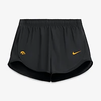 Women's Nike Black Iowa Hawkeyes Tempo Mid-Rise Dri-FIT Shorts