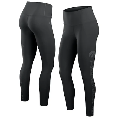 Legging Nike Zenvy Performance pour femme Iowa Hawkeyes noir
