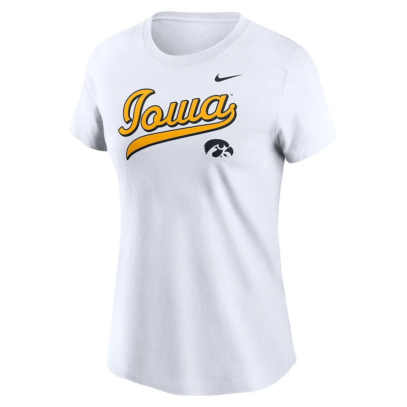Women's Nike White Iowa Hawkeyes Local Script T-Shirt