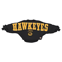 Sweat-shirt surdimensionné à col dolman Flannigan noir pour femme des Iowa Hawkeyes