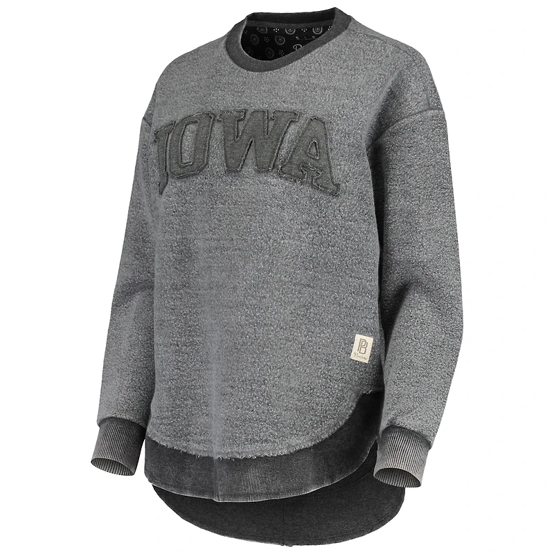 Sweat-shirt Pressbox Iowa Hawkeyes Ponchoville noir pour femme