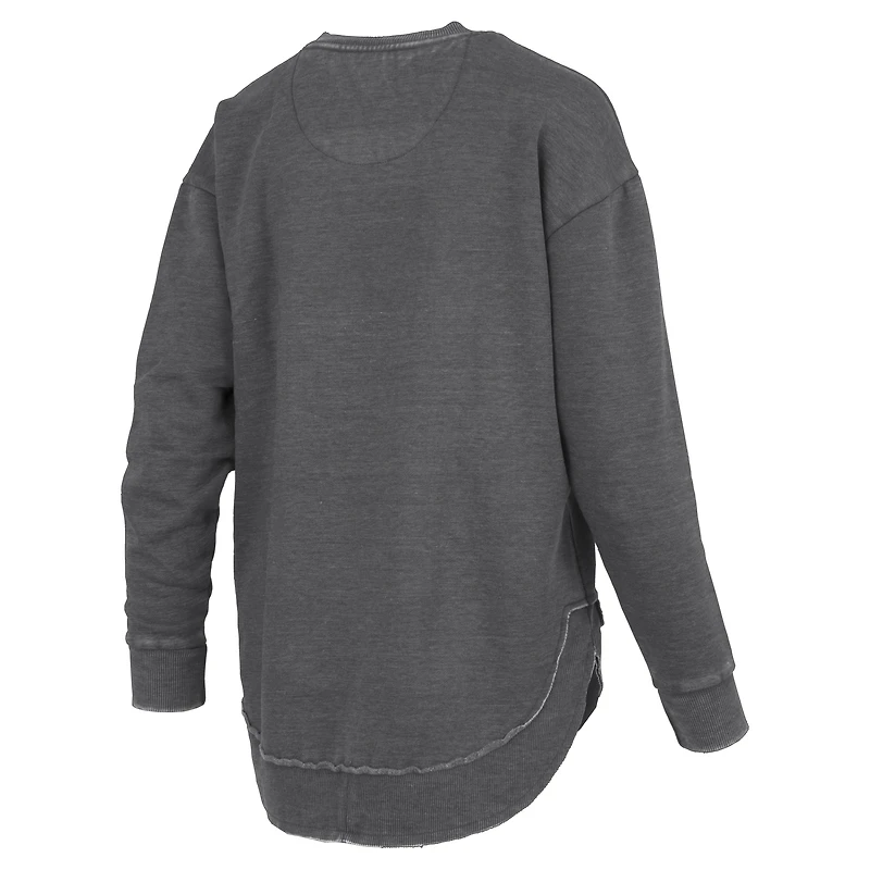 Sweat-shirt à col en V Westin Poncho pour femme Pressbox Black Iowa Hawkeyes