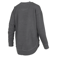 Sweat-shirt à col en V Westin Poncho pour femme Pressbox Black Iowa Hawkeyes