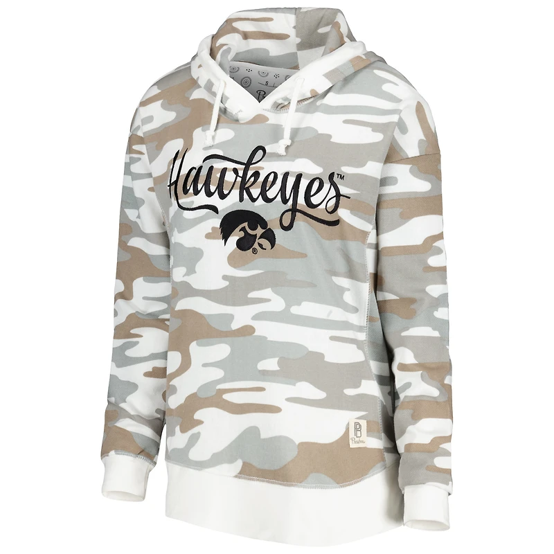 Sweat à capuche Pressbox Camo Iowa Hawkeyes San Pablo pour femme