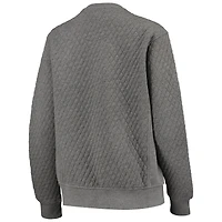 Sweat-shirt matelassé Pressbox Heather Charcoal Iowa Hawkeyes Moose pour femme