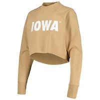 V106224 Iowa Ensemble de survêtement Luxe 23 Lounge Crop Crew LS et jambe large pour femme BEDLADSLP