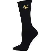 Lot de 2 paires de chaussettes noires/blanches Iowa Hawkeyes ZooZatz pour femmes