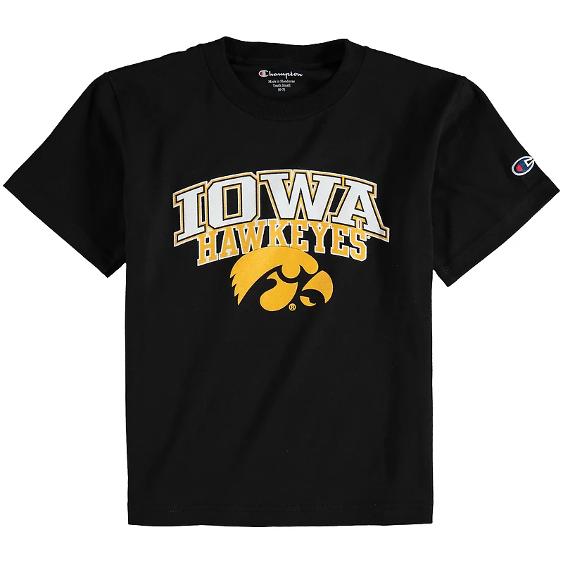 T-shirt maillot noir des Iowa Hawkeyes, champion de jeunesse