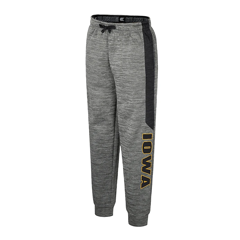 Pantalon polaire gris chiné Colosseum pour jeunes Iowa Hawkeyes